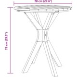 vidaXL vrtni bistro stol Ø70x75 cm čvrsta tikovina | shoptok.hr