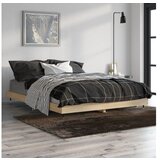 vidaXL Posteljni okvir sonoma hrast 135x190 cm inzenirski le Cene
