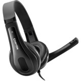 Canyon slušalke CHSU-1 basic PC headset with microphone, USB plug, leather pads, Flat cable length 2.0m, 160*60*160mm, 0.13kg, Black; - CNS-CHSU1B | Shoptok.si