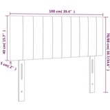  Uzglavlje svjetlosivo 100x5x78/88 cm od tkanine | shoptok.hr