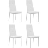  Jedilni stoli 4 kosi belo umetno usnje | Shoptok.si