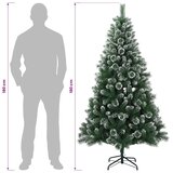  Umjetno božićno drvce 180 cm PVC i metal Zelena - 180 cm | shoptok.hr