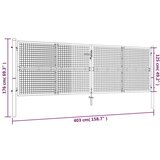 vidaXL Mrežasta vrtna vrata čelična 400 x 125 cm zelena | shoptok.hr
