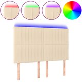  LED uzglavlje krem 144x5x118/128 cm od tkanine | shoptok.hr