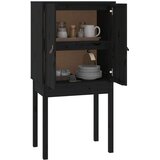  Visoka komoda crna 60 x 40 x 120 cm od masivne borovine | shoptok.hr