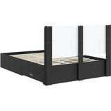  Krevetna konstrukcija s pohranom i uzglavljem Crna 135 x 190 cm | shoptok.hr