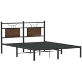  Okvir kreveta bez madraca smeđi hrast 137x190 cm izrađeno drvo | shoptok.hr