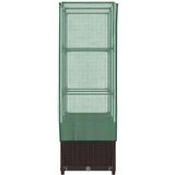 vidaXL Visoka greda s prevleko za rastlinjak videz ratana 80x40x138 cm | Shoptok.si