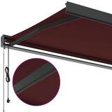 vidaXL Tenda na automatsko uvlačenje bordo 350x250 cm | shoptok.hr