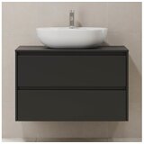  Kupatilski ormarić TRONDHEIM za umivaonik 90 cm — crni | Eponuda.com