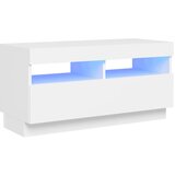 Maison Chic TV omarica - TV stojalo - Televizijska omarica z LED lučkami bela 80x35x40 cm, (21701250) Cene