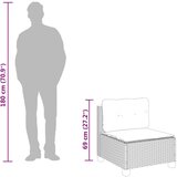  9-dijelni set vrtnih sofa od poliratana s jastucima sivi | shoptok.hr