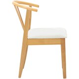  Stolac za blagovanje 2 pcs Prirodna i bijela Čvrsto drvo | shoptok.hr
