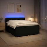 Boxspring krevet s madracem Crna 140 x 200 cm Tkanina | shoptok.hr