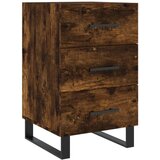 Maison Chic Nočna omarica - Nočna miza dimljeni hrast 40x40x66 cm inženirski les, (21686904) Cene