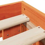 vidaXL Posteljni okvir brez vzmetnice voščeno rjav 120x200 cm borovina | Shoptok.si