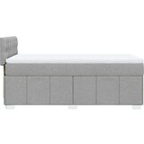 vidaXL Okvir kreveta s oprugama i madrac svjetlosivi 80x200cm tkanina | shoptok.hr