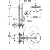 Grohe Tempesta Cosmopolitan 250 usponski termostatski tuš 26670001