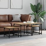 The Living Store Komplet mizic 3-delni sonoma hrast inženirski les - Komplet Klubskih Mizic, (21660917) | Shoptok.si