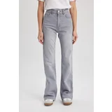 Defacto Mia Flare Fit Normal Waist Long Jean Trousers