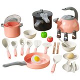  Kuhinjski set Lonci Pribor za kuhanje Hrana Roza 32 kom. | shoptok.hr