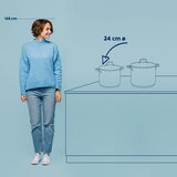 Kela lonac s poklopcem Flavoria, 8 l, nehrđajući čelik 18/10, srebrna | shoptok.hr