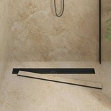 Tuš odtok 2-v-1 z 360° sifonom Črna 90 cm Nerjaveče jeklo 304, (5000248850) | Shoptok.si