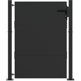  Vrtna vrata Crna 110 x 155 cm Čelik s prahom premazan | shoptok.hr