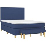  Box spring postelja z vzmetnico modra 140x200 cm blago, (20896711) | Shoptok.si