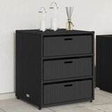  The Living Store Vrtna omara za shranjevanje črna 55x59x69 cm poli ratan - Vrtna Omara, (21479513) | Shoptok.si