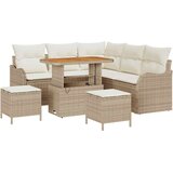  Sjedeća garnitura za vrt 8 kom. Bež poliratan 177.5 x 177.5 x 85 cm | shoptok.hr