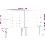  LED uzglavlje tamnosivo 180x5x118/128 cm baršunasto | shoptok.hr