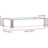  Okviri za palete sivi 100 x 50 cm od masivne borovine | shoptok.hr