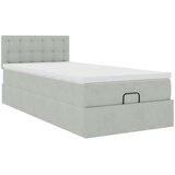 vidaXL Okvir kreveta s madraca svijetlosivi 90x190cm baršunasti | shoptok.hr