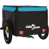 Prikolica za bicikl crno-plava 30 kg željezna | Shoptok.si