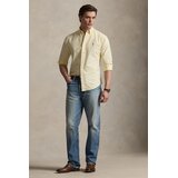 Polo Ralph Lauren Srajce z dolgimi rokavi Oxford Custom Fit Shirt - Yellow White Rumena | Shoptok.si