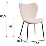 MID.YOU SET STOLOV, tekstil krem barve, bela | Shoptok.si