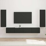  Set omare za televizijo na steni 4 pcs Črna Konstruiran les, (5000132375) | Shoptok.si