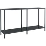 Maison Chic konzolna miza - miza ob steni črna 140x35x75,5 cm kaljeno steklo, (21786011) Cene