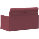  Kauč za dvoje Vinska crvena 130 x 81 x 82 cm Tkanina Slike