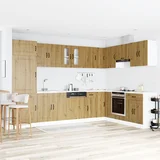 vidaXL Kuhinjske omarice Set 2 Artisan oak Inženirski les Vrata