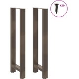  Noge za barski stol Prirodni čelik 2 kom 40 x (110-111) cm Čelik | shoptok.hr