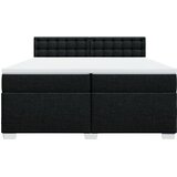  Krevet s oprugama i madracem crni 200x200 cm od tkanine | shoptok.hr