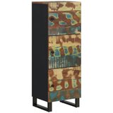 Maison Chic Visoka omara - Komoda - Predalnik s 3 vrati 40x33x110 cm predelan les in železo, (21719566) Cene