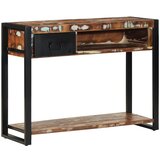 Maison Chic konzolna miza - miza ob steni Multicolor 100x35x75 cm masivni les obnovljen, (21786349) | Shoptok.si