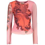 Desigual Ženska Roza Dugački Rukav T-shirt | shoptok.hr