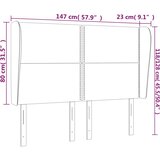  Uzglavlje s ušima crno 147x23x118/128 cm od tkanine | shoptok.hr