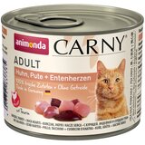  Varčno pakiranje Animonda Carny Adult 12 x 200 g - Piščanec, puran & račja srca | shoptok.hr