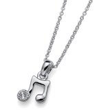 Oliver Weber Ženski Music Double Crystal Lančić Sa Belim Swarovski Kristalnim Priveskom