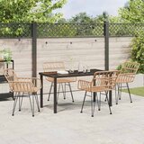 Vrtni set za objed 5 pcs Smeđa Čelik s prahom premazan | shoptok.hr